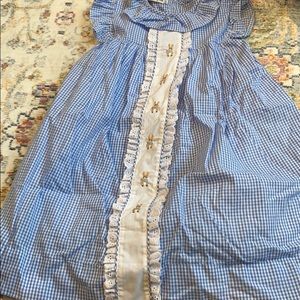 Easter Dress Size 5 Emroidered Bunnies